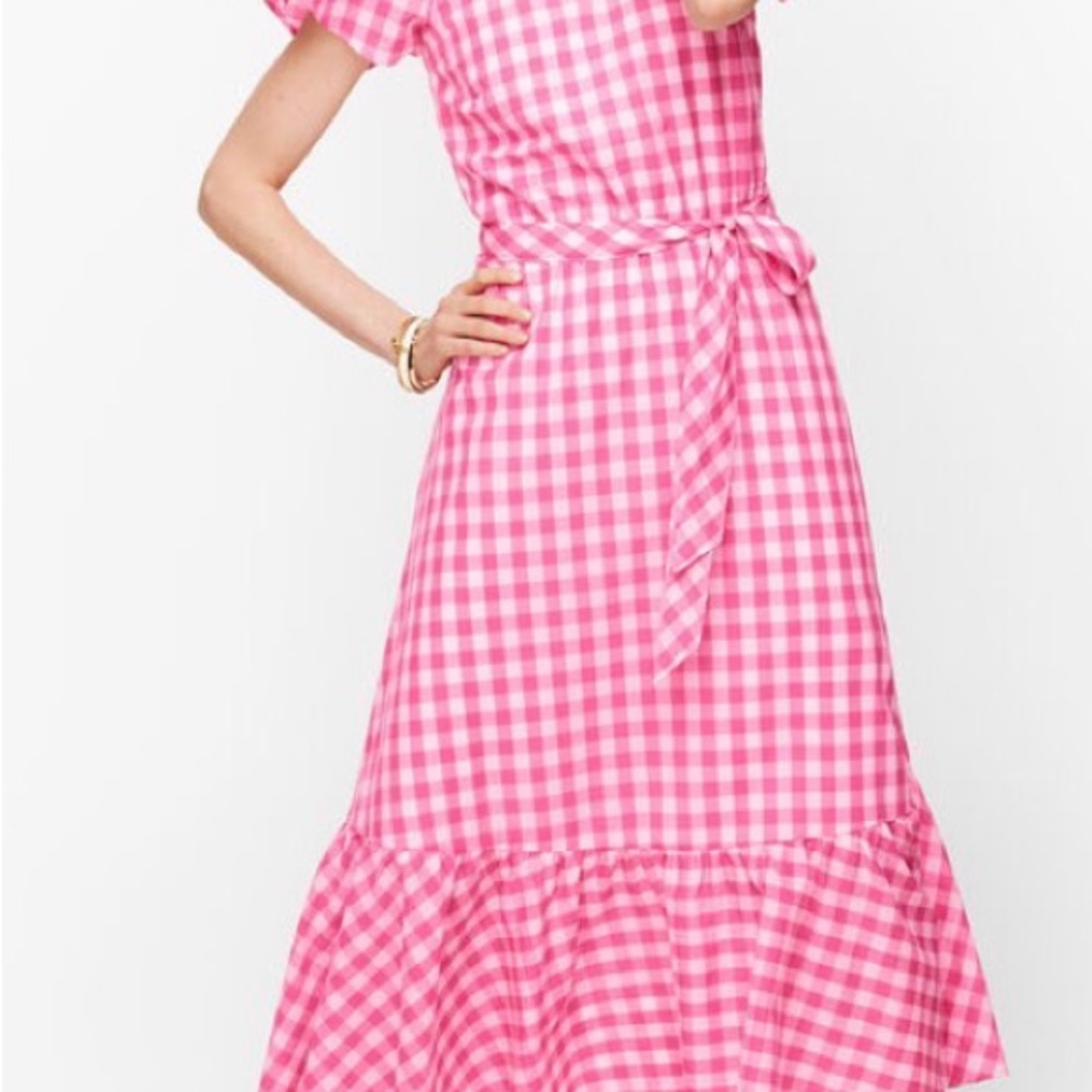 TALBOTS GINGHAM MAXI DRESS